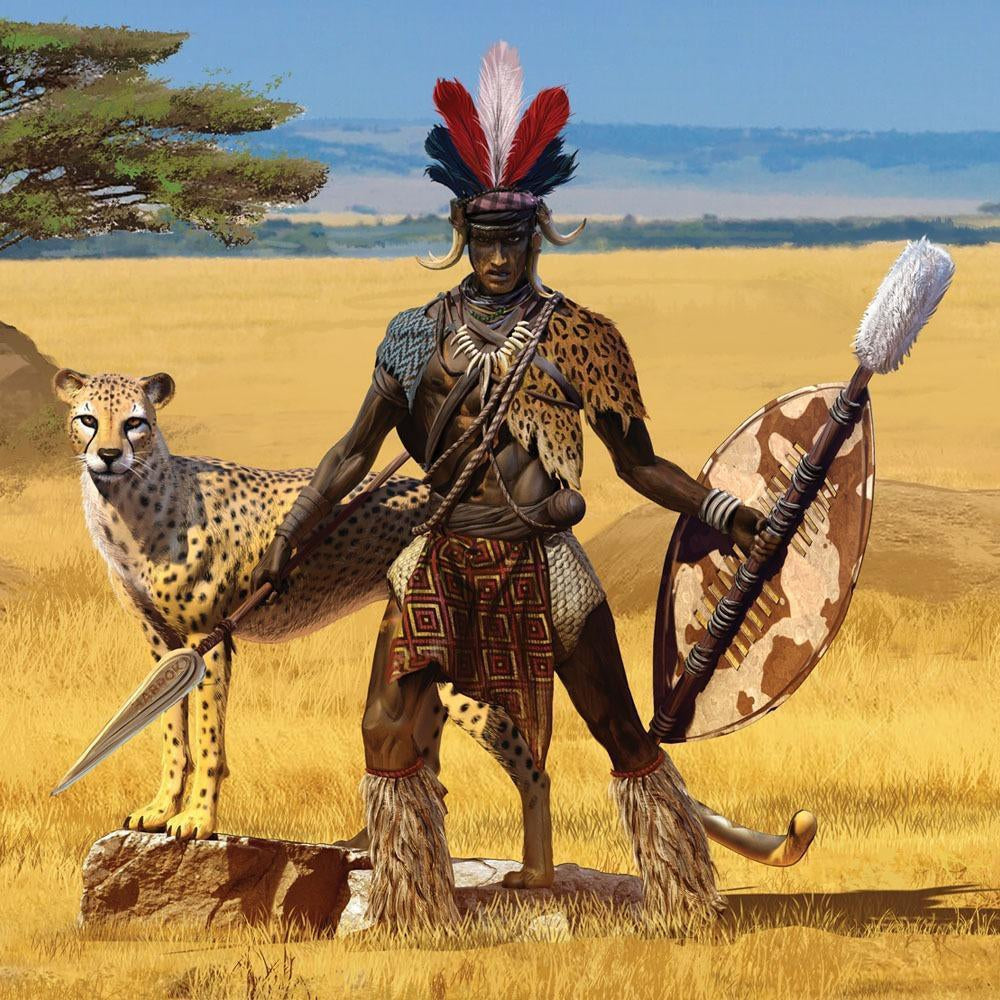 african zulu warrior drawing