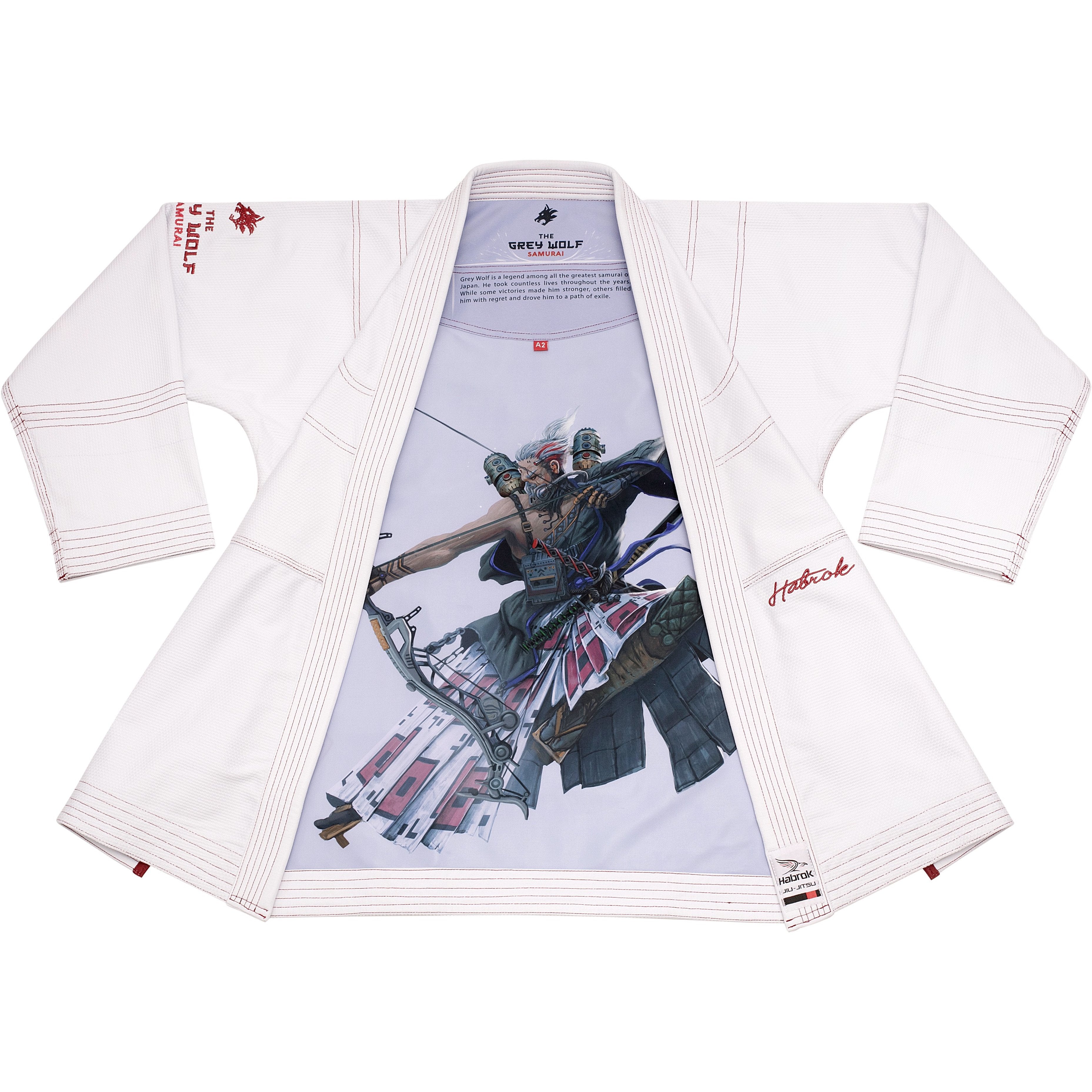 The Grey Wolf | Samurai BJJ GI | Pugnator Series | White Jiu Jitsu Gi
