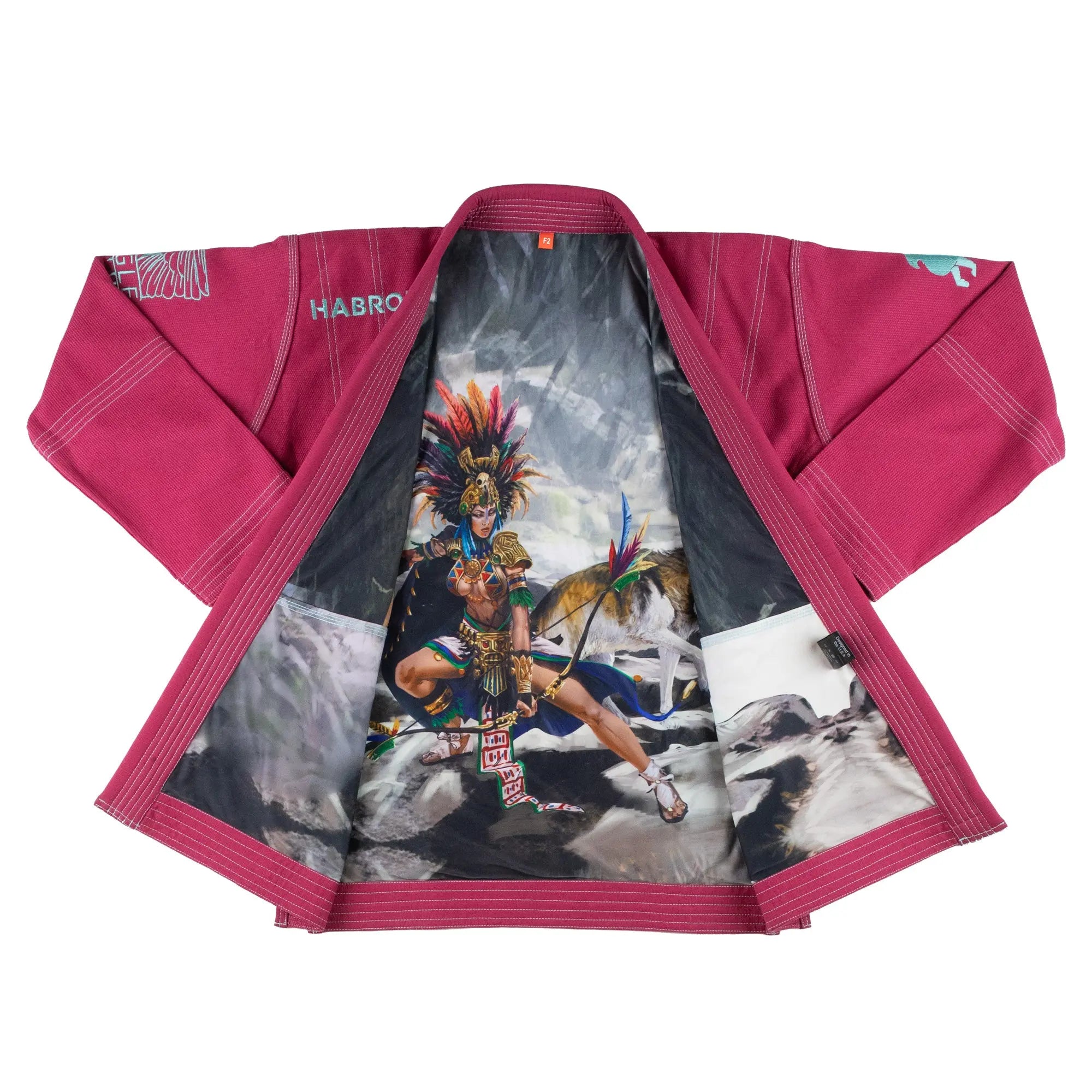 Aztec Eagle Warrior | Women | BJJ GI - Habrok Jiu Jitsu Gi F4-Aztec-Red 179.99