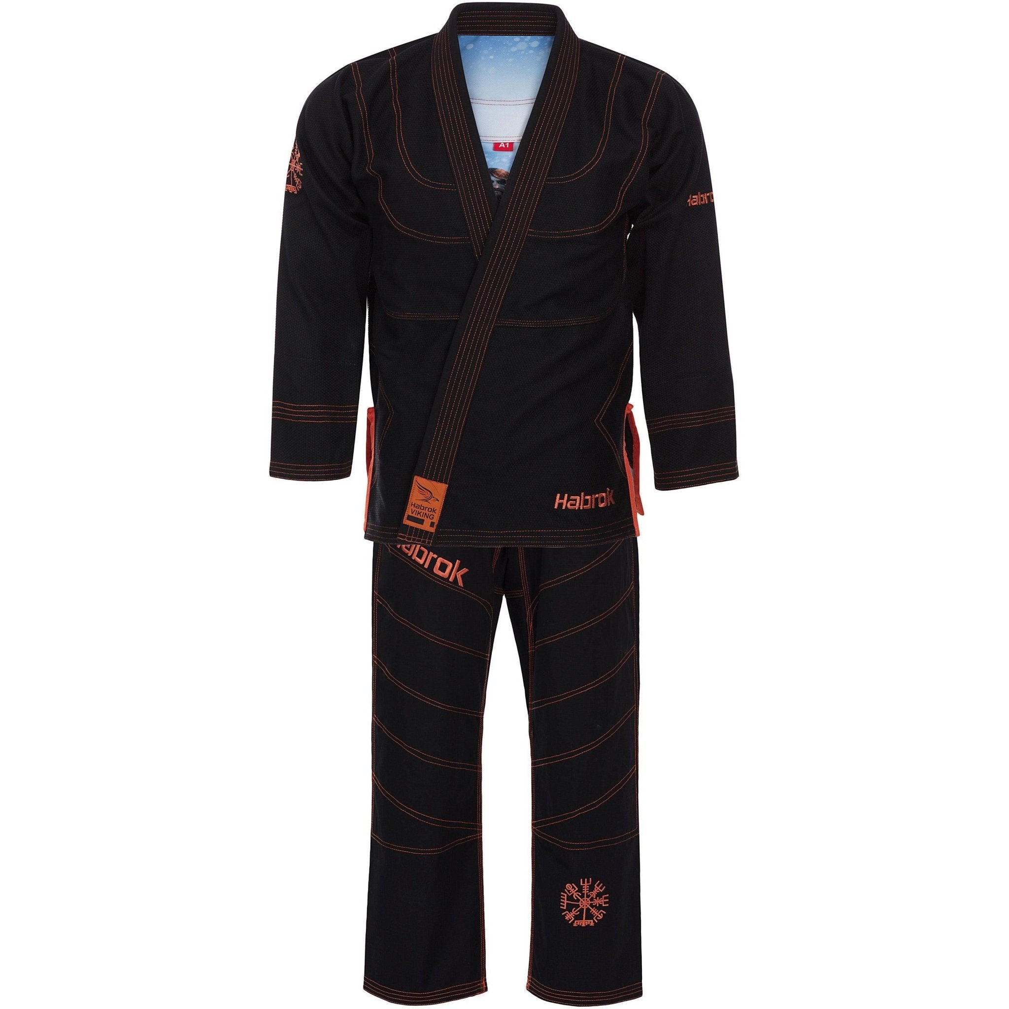 Ragnar The Viking Warrior Gi | Men | Pugnator Series | BJJ GI | Black Jiu Jitsu Gi- Habrok